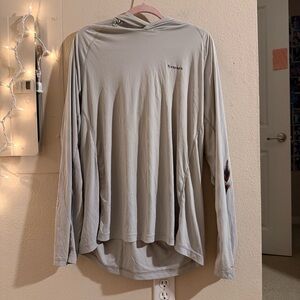 Simms SolarFlex Fishing Hoodie Gray Long Sleeve Performance Shirt Men’s L